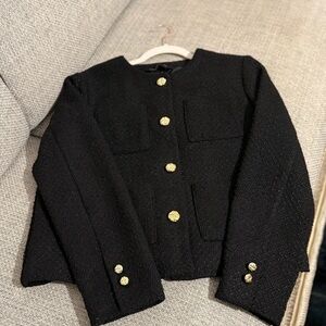 F&F Black Blazer with Gold Accents